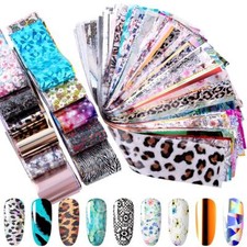 300 Sheets Nail Foils Nail Art Transfer Foil Stickers Laser Flower Color Shee...