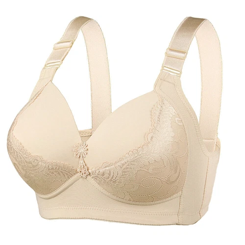 Women's Full Cup Bra Floral Lace Non-Padded Non-Wired Cool Comfort Plus Size D - Picture 14 of 18