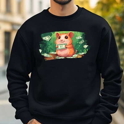 Hamster mit Geld Sweatshirt Kuschelig und Perfekt für jeden Anlass S bis 4XL