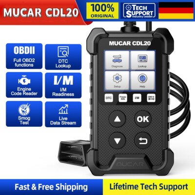 MUCAR CDL20 KFZ Car OBD2 Diagnosegerät EOBD Codeleser AutoVIN OBDII Scanner DE