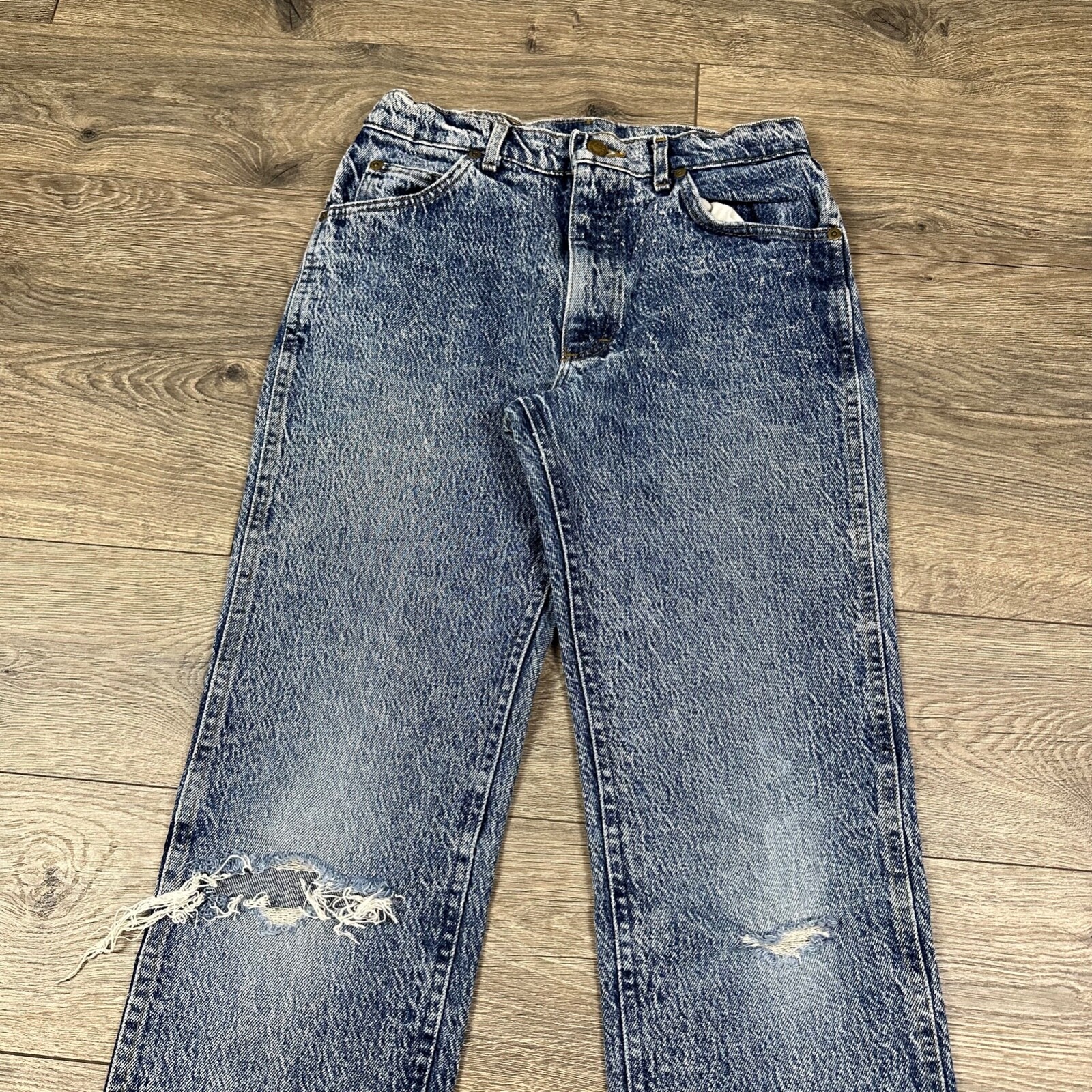 Vintage Lee Jeans Mens 30x32 Acid Wash Stone Wash Pants Blue Distressed thumbnail 2