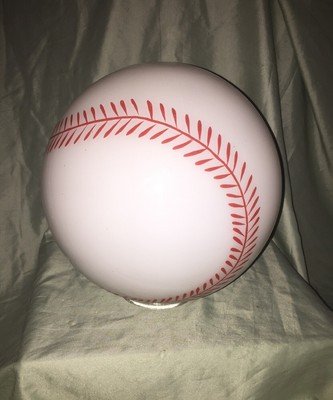 Vintage Large Milk Glass Baseball Design Globe Ceiling Fan Light
