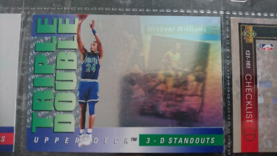 1993/94 NBA Upper Deck Card Triple Double Michael Williams TD4 French