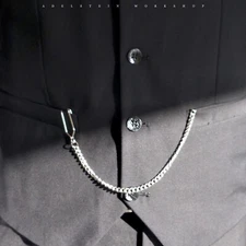 Multi-Style Silver Pocket Watch Chain & Swivel FOB010