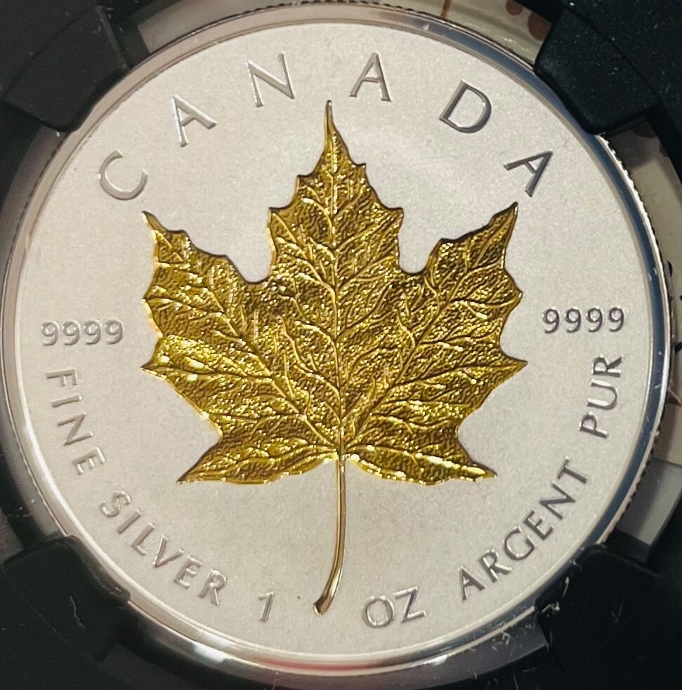 【メイプル銀貨】ノーザンライトシリーズ オーロラ グリーン 2018 2019 Canada $20 Gilt MAPLE LEAF Incuse 40th ANNIVERSARY NGC