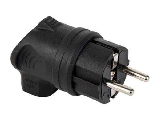 AW-Tools UPS Schuko Schutzkontakt Gummi Winkelstecker IP44