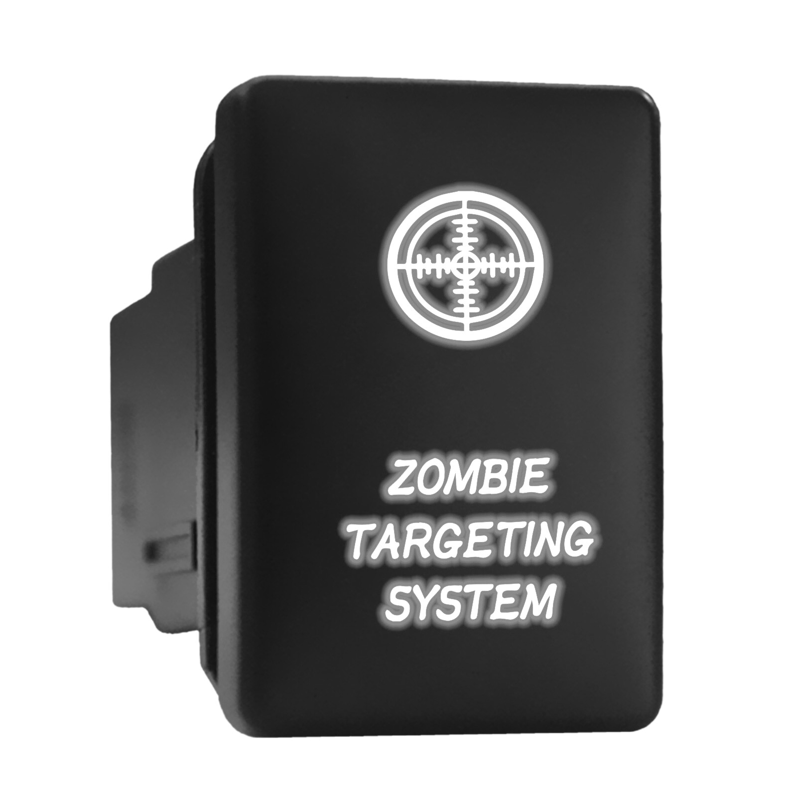 ZOMBIE TARGETING SYSTEM White LED Push Button 1.28x0.87 Inch for Toyota