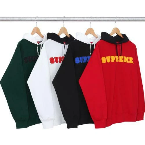 Supreme Crewneck à capuche blanc grand F/W 14