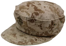 DAMAGED Large - US Marine Corps Desert MARPAT Garrison Cover Cap Patrol Hat USMC