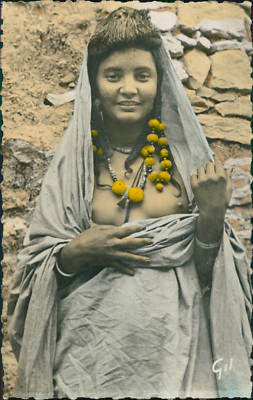 CPA Ancienne Mauritanie – Femme Maure, Années 1910, Noir Et Blanc
