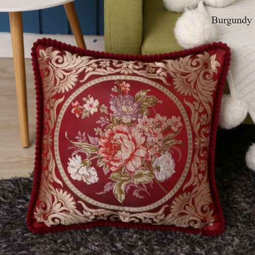 1 Stück Europäischer Jacquard Überwurf Kissenbezug Home Sofa Kissenhülle Ohne Kern 48*48 cm - Bild 11 von 13