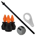 Playmobil 3653 Catapult Knights 1993 Accessory Parts Lot Flag Pole Flame Pot VTG