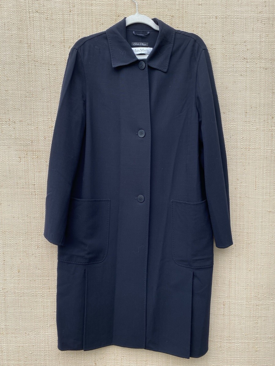 美品✨MAXMARA ロングジレベストネイビーcutito amano