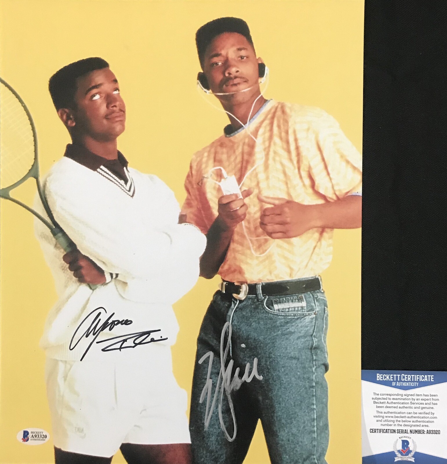 Will Smith Autographed Signed Alfonso Ribeiro FRESH PRINCE 11x14 Photo BAS 