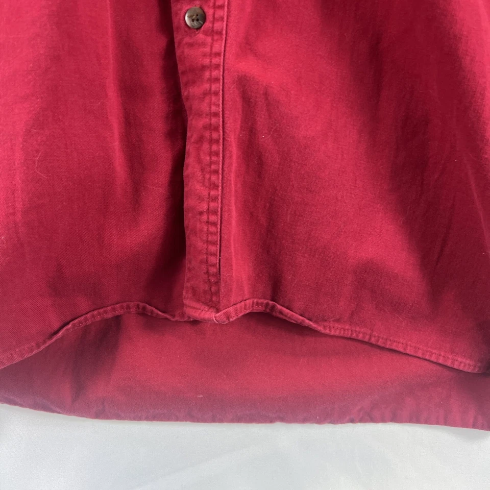 Trader Bay Vintage Men's Red Long Sleeve Button Up Casual Collared Shirt Size XL - Image 3 of 4