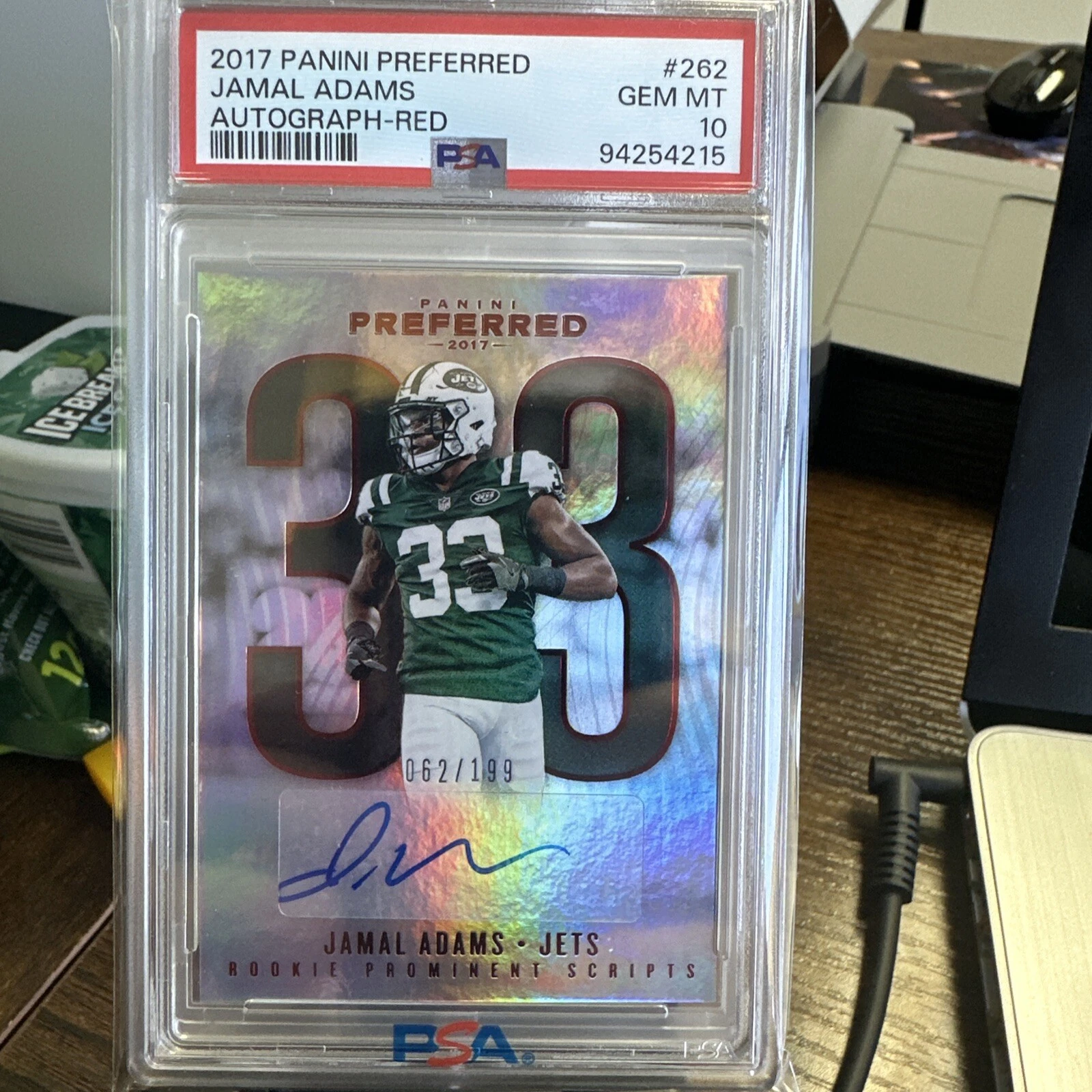 Jamal Adams Panini Preferred #262 Autograph-Red