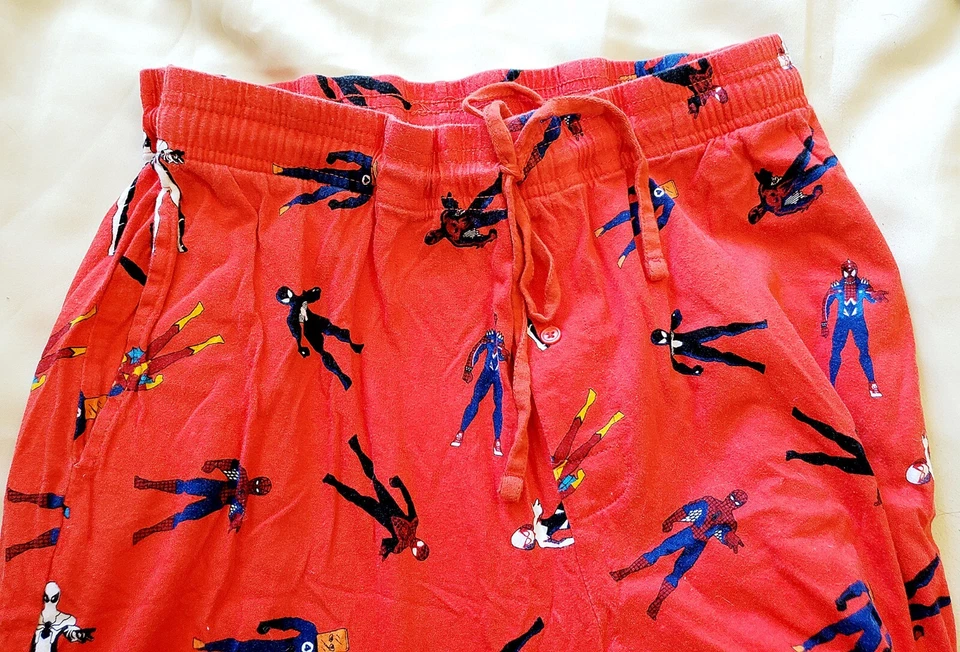 Pantalones de pijama grandes MARVEL Spiderman Comics rojo cintura elástica para hombre Foto 3 de 4