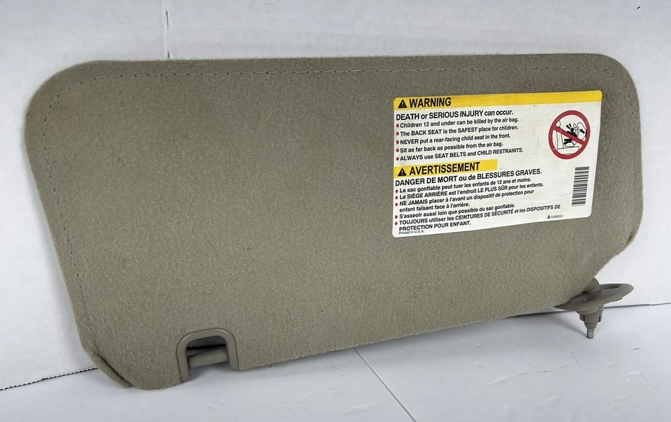 95-05 OEM Chevy S10 Blazer Jimmy Sonoma derecha pasajero parasol bronceado Foto 2 de 4