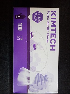 KIMTECH Science Dispisierbare Handschuhe Lila Nitril Pulverfrei Glatt, 100er Box (Größe L)