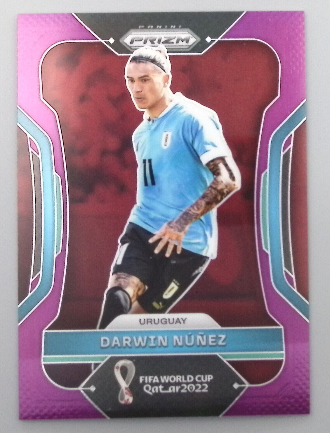 2022 Panini World Cup QATAR Prizm Darwin Nunez # 138/199 Purple Uruguay