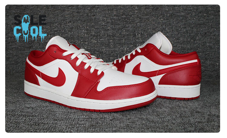 Nike Air Jordan 1 AJ1 Low Gym Red White Men's Shoes 553558