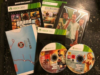 Grand Theft Auto V Edition Spéciale Steelbook – Xbox 360, PAL, Complet, Rockstar
