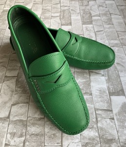prada loafers green