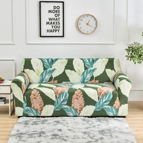 1pc Flower Printed Sofa Cover Antidirty Spandex Sofa Cover Furniture Protector - Bild 29 von 39