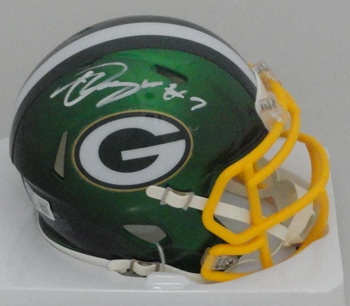 Packers 2022 1st Rnd Pick QUAY WALKER Signed FLASH Speed Mini Helmet AUTO BAS