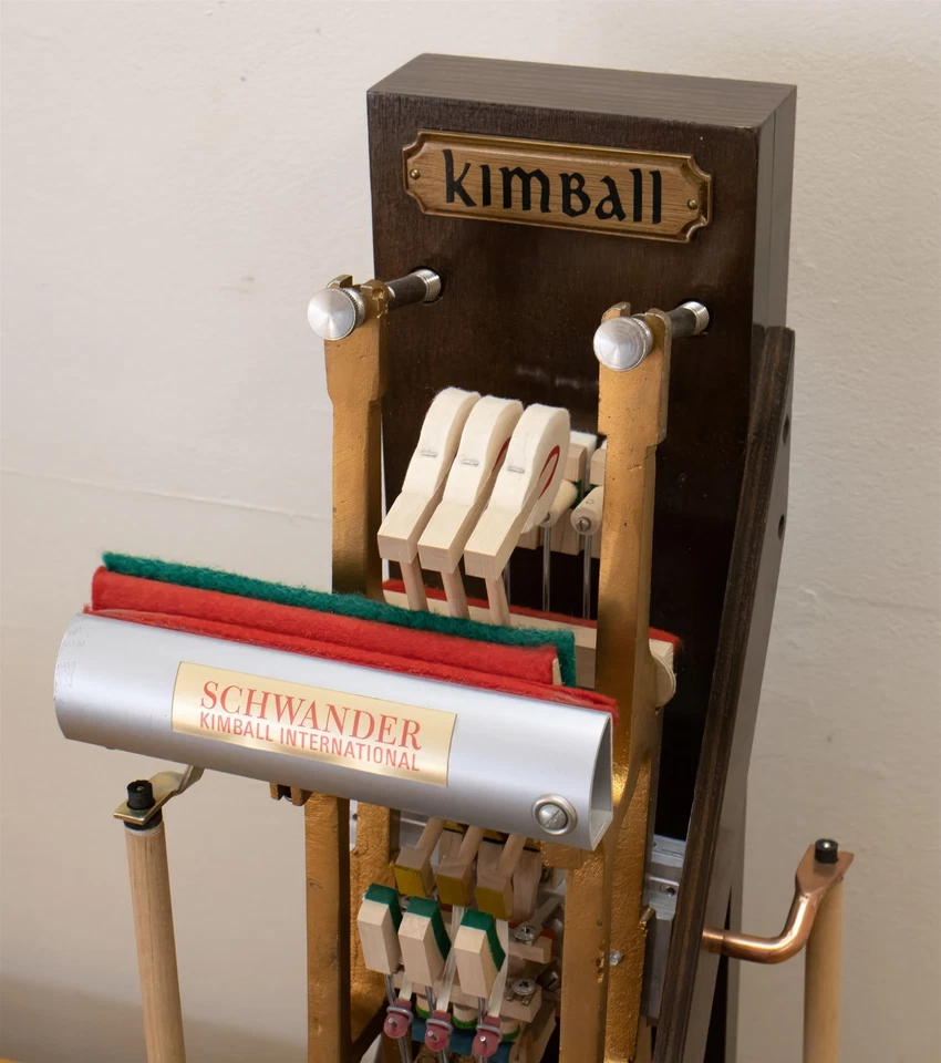 Kimball Schwander Piano Vintage 3 Key Upright Action Model with Pedals - Image 3 of 4