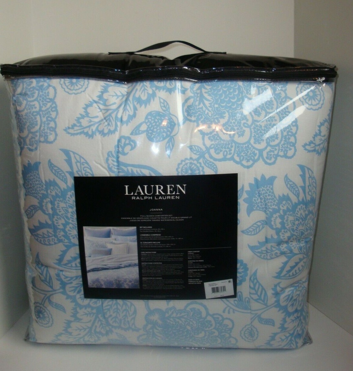 Ralph Lauren Joanna Floral Full Queen Comforter Shams Set Aqua Blue