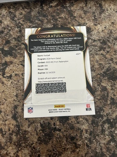 2024 Panini Select XRC Prizm Redemption TreVeyon Henderson #509 RB4 (RC)