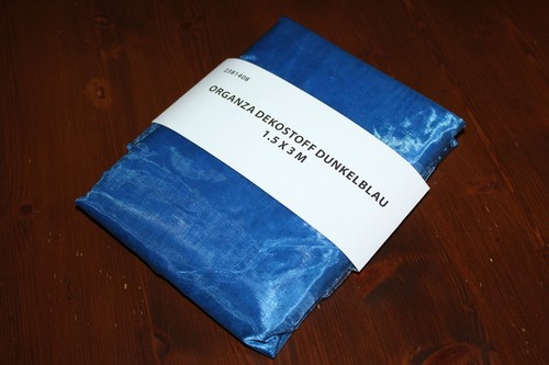 blauer Organza Deko Stoff 3 x 1,50 m Bastelstoff Dekostoff - Bild 3 von 6