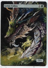 Lotus Cobra Altered Art Mtg Hand Painted Card Commander
