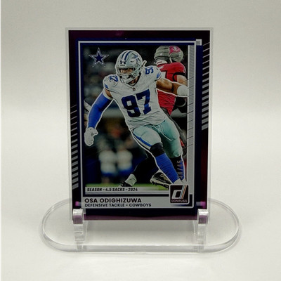 Osa Odighizuwa* 2025 Panini Donruss Purple /45  #253- Season Stat Line- Cowboys