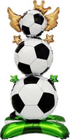 Fussball Luftballon Stehend, FußBall Deko Geburtstag Folienballon Stehend, XXL F
