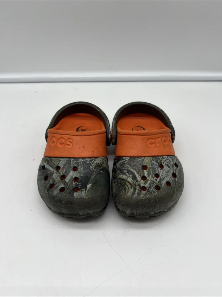 Sandalias zueco Crocs Electro II Realtree MAX-5 verde camuflaje sin cordones niños talla C6 Foto 2 de 4