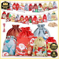 Adventskalender Selber BefüLlen 24 SäCkchen Stoff DIY Weihnachtskalender Kinder