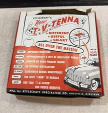~6~NOS~ACCESSORY~ 1940’s-50’s STYLECRAFT T-V-TENNA ANTENNA TOPPERS~