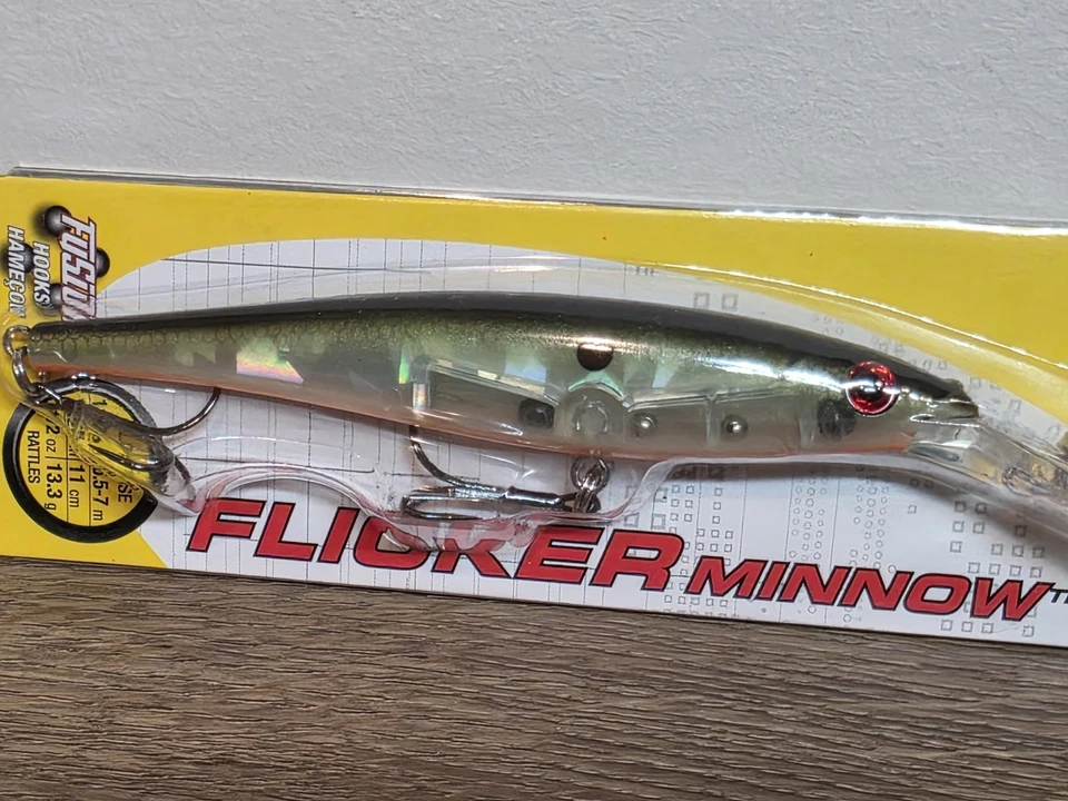 Lot of 2 NIP Berkley Flicker Minnow 11 Lures - Flashy Green Crush & HD Chubb - Image 3 of 4