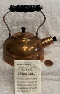 Vintage Benjamin&Medwin Whistling Copper Tea Kettle