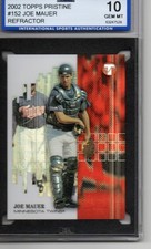 2002 Topps Pristine Joe Mauer Rookie Card #152 Twins /1999