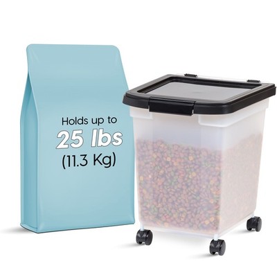 IRIS 25 Airtight Pet Food Container Dog Cat Food Storage