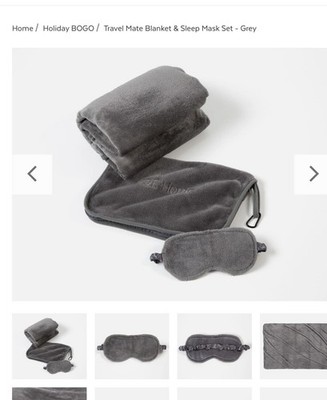 BEDSURE Travel Blanket Set Picture For Example Only