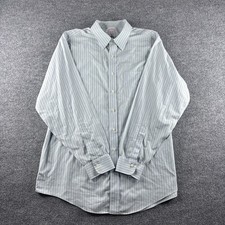 Brooks Brothers Shirt Mens 17 35 Non-Iron Striped Oxford Button Up Long Sleeve