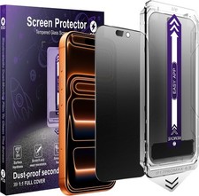 2PCS Matte Privacy Screen Protector for iPhone 17 Pro Max 25 Anti-Spy Anti-Glare