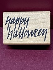 Happy Halloween Rubber Stamp NEW OLD STOCK