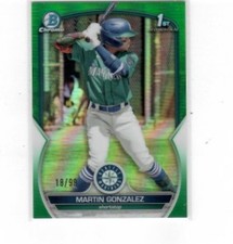2023 Bowman Chrome Prospects Refractor Green #BCP-28 Martin Gonzalez 1s ID:58614