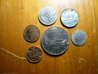 1980  Canada $1  Voyageur COIN, $10  POLAR  BEAR  BANKNOTE,1936, 1953  NICKELS +