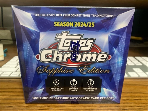 2024-25 TOPPS CHROME SAPPHIRE UEFA Club Competitions UCC Hobby Box READY TO SHIP